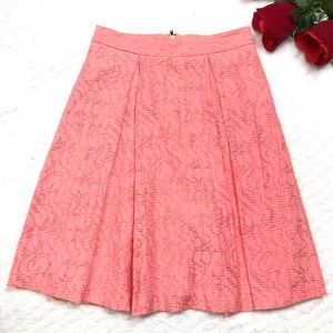 VINCE CAMUTO CORAL PLEATED MIDI SKIRT SIZE 2P